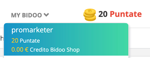 verifica puntate gratis bidoo registrazione