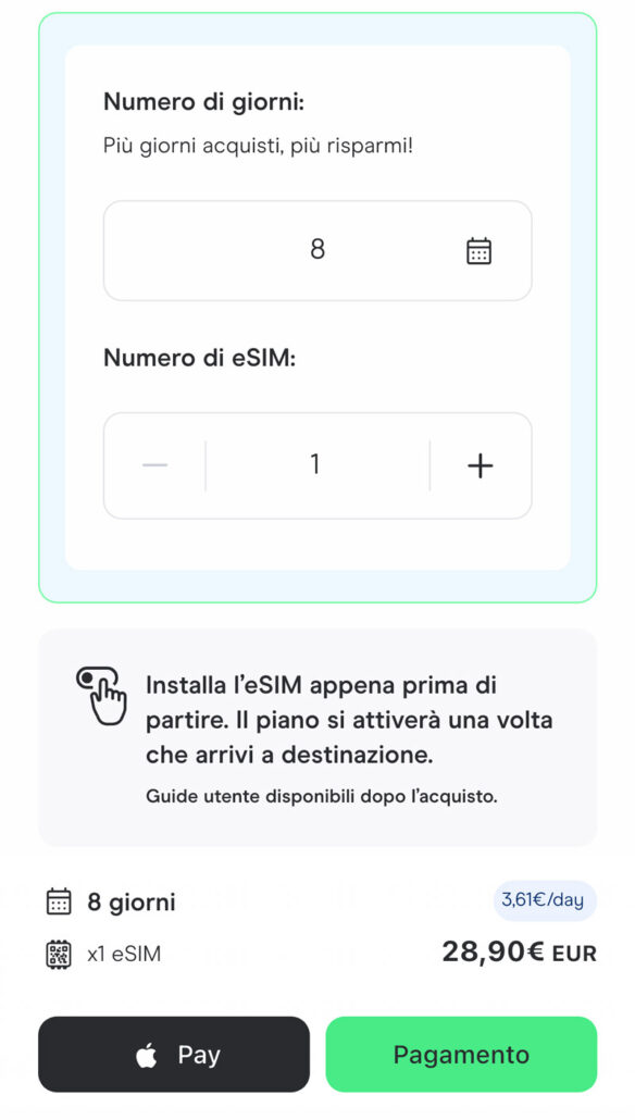 durata piano internet internet illimitato e esim
