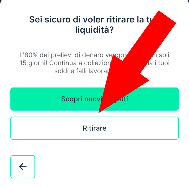 ritirare liquidita collecto
