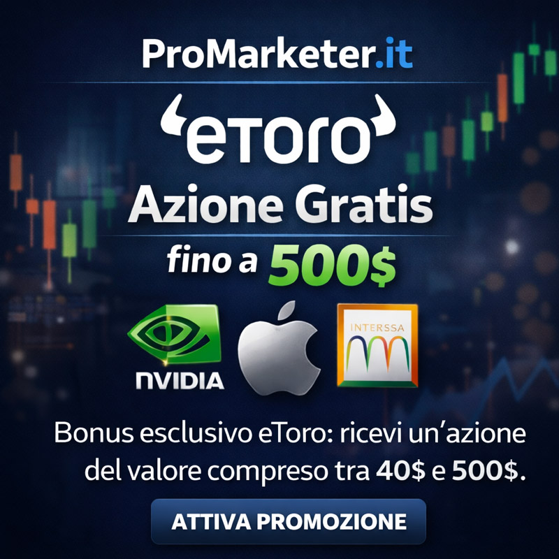 step 1 attivazione promozione etoro 500 bonus