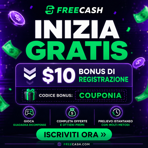 codice bonus freecash gioco
