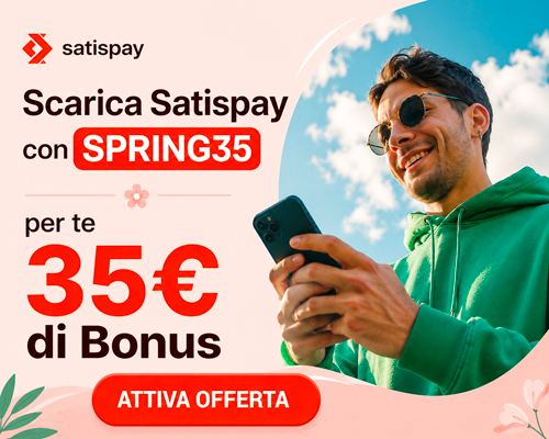 satispay bonus benvenuto codice invito