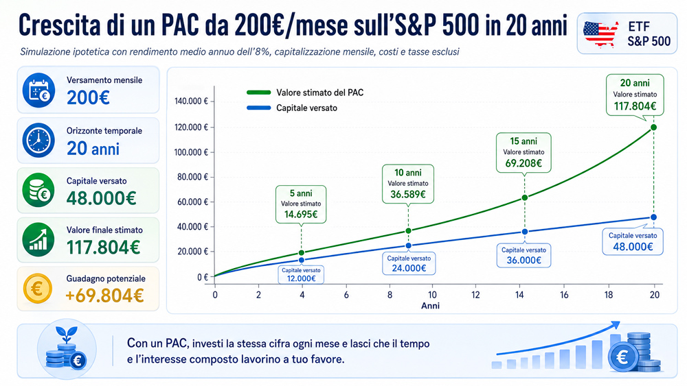 PAC da 200 € al mese sull'S&P 500 PAC da 200 € al mese sull'S&P 500