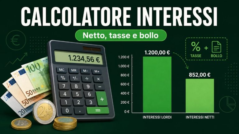 calcolatore interessi netti 2026