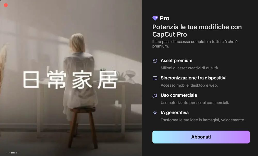capcut desktop attivare prova pro