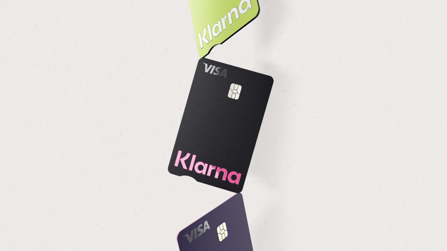 Carta Klarna: le carte fisiche ufficiali Carta Klarna: le carte fisiche nei diversi colori (immagine dal sito ufficiale)