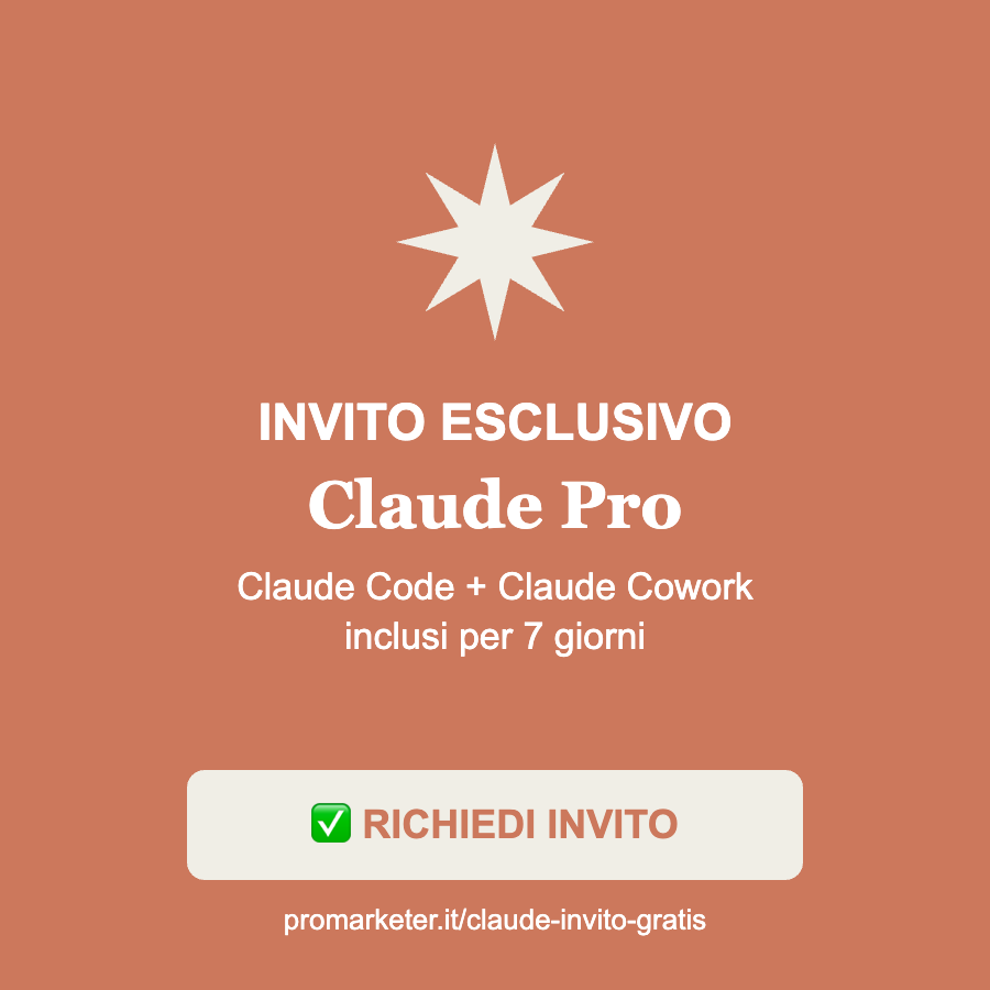 Invito Esclusivo Claude Pro Banner invito esclusivo Claude Pro con Claude Code e Cowork