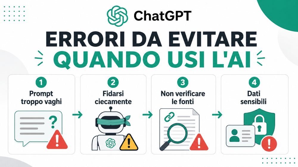 Gli errori da evitare con ChatGPT