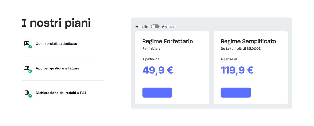 Prezzi Fiscozen ufficiali: regime forfettario e semplificato