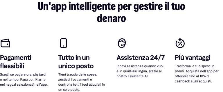 klarna app funzioni principali scaled