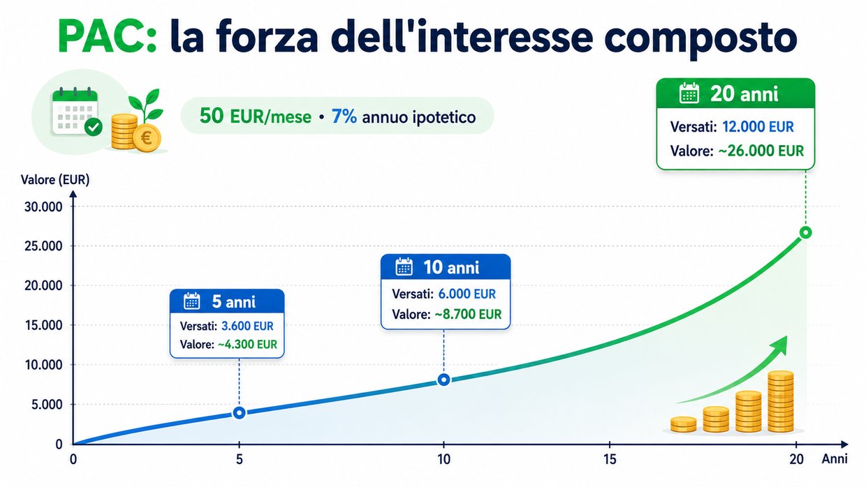 PAC: la forza dell'interesse composto pac interesse composto infografica