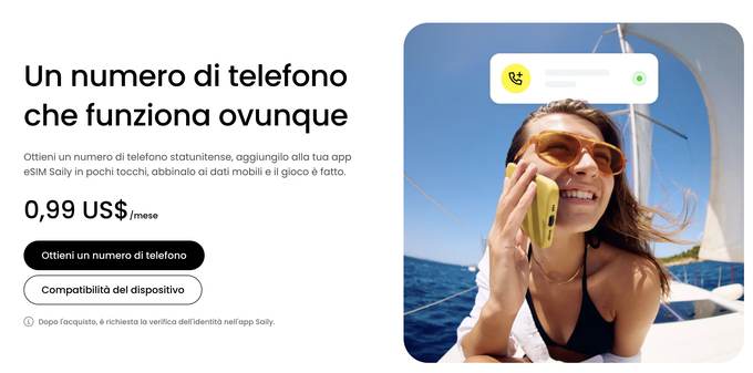 Saily numero di telefono prezzo Saily numero di telefono prezzo
