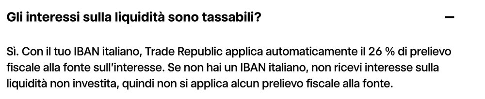 Trade Republic IBAN italiano e interessi sulla liquidita