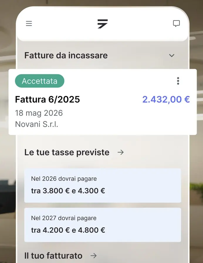 App Fiscozen: previsione delle tasse da pagare nel 2026 e nel 2027 in base al fatturato