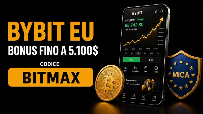 Bybit EU bonus fino a 5.100 dollari con codice BITMAX, alternativa MiCA a Binance