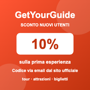 Codice sconto GetYourGuide, 10% sulla prima esperienza per nuovi utenti