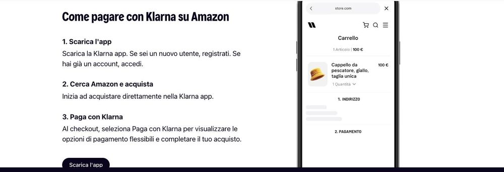 come pagare con klarna su amazon passaggi