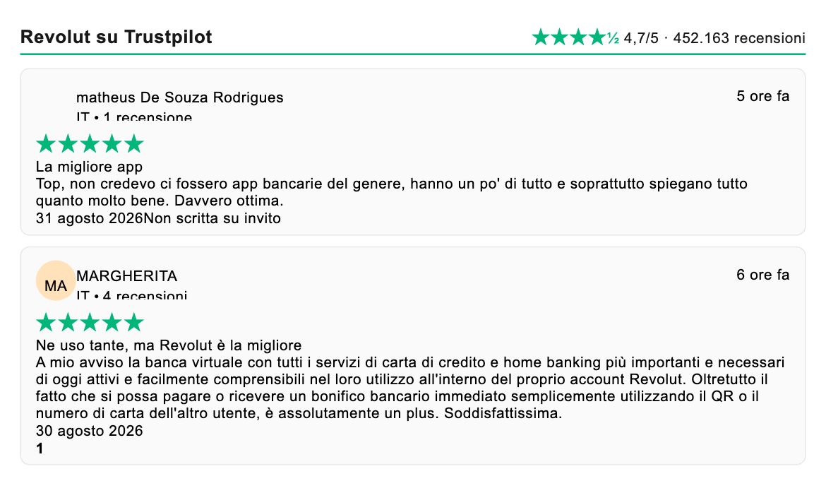 recensioni revolut trustpilot utenti italiani recensioni revolut trustpilot utenti italiani