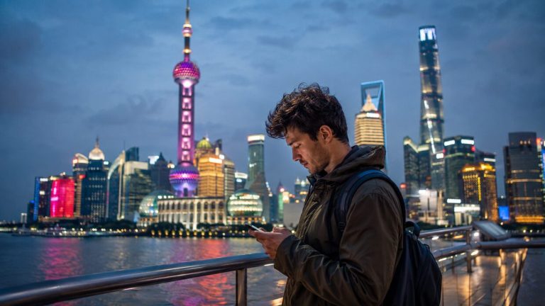Saily Cina eSIM viaggiatore a Shanghai