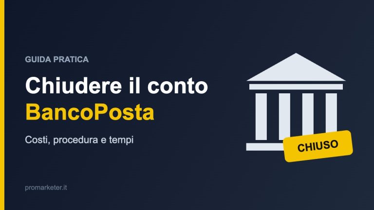 Chiudere conto BancoPosta