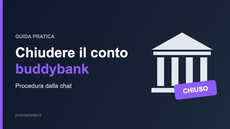 Chiudere conto buddybank