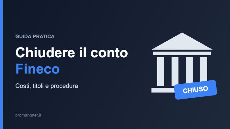 Chiudere conto Fineco