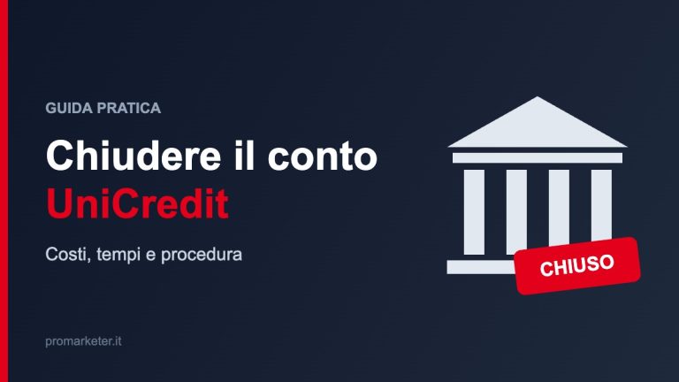 Chiudere conto UniCredit