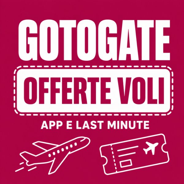 Codice sconto Gotogate: offerte voli e app
