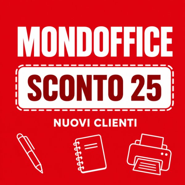 Codice sconto Mondoffice: 25 euro per i nuovi clienti