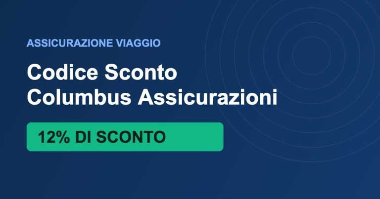 Codice sconto Columbus Assicurazioni: il 12% del Programma Fedelta