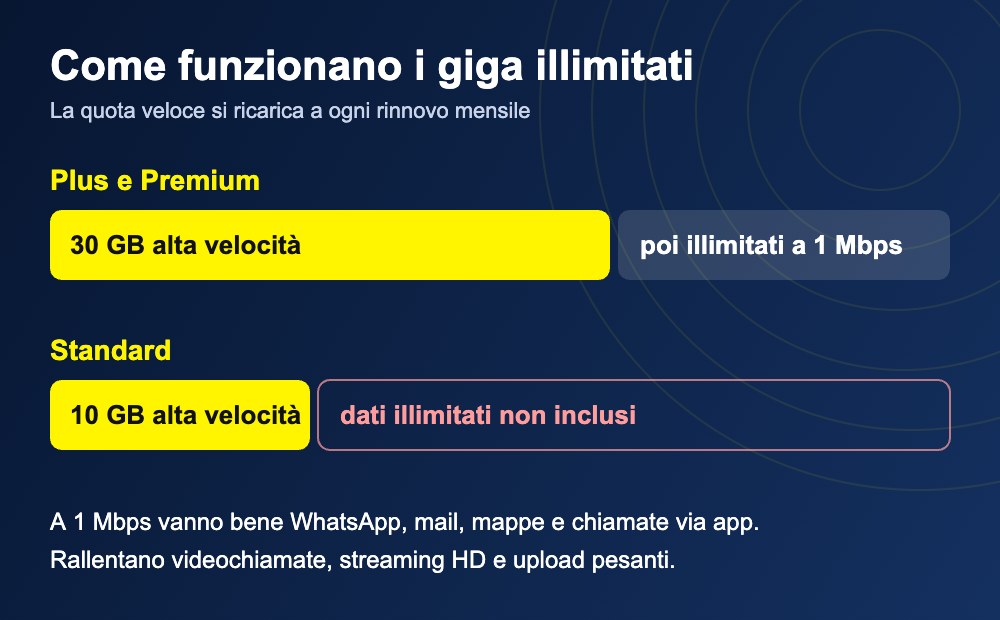 Saily Ultra giga illimitati solo su Plus e Premium Saily Ultra giga illimitati solo su Plus e Premium