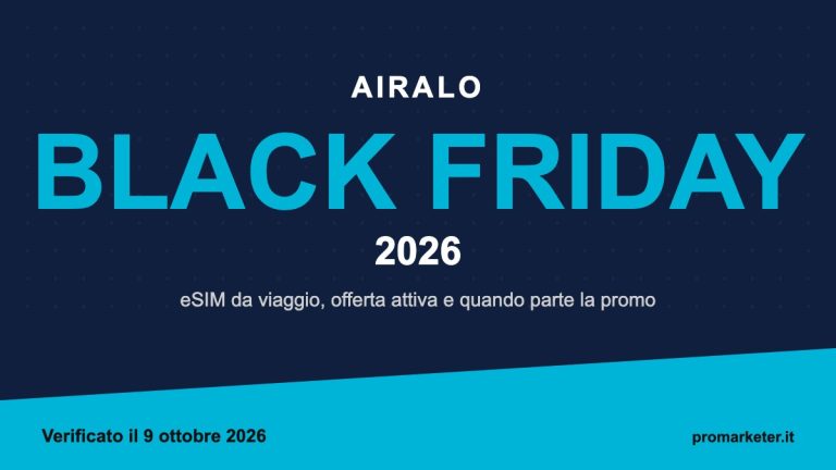 Airalo Black Friday 2026 eSIM da viaggio offerta attiva e quando parte la promo