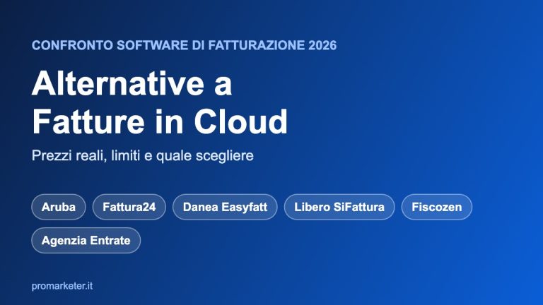 Alternative a Fatture in Cloud: Aruba, Fattura24, Danea Easyfatt, Libero SiFattura, Fiscozen e Agenzia delle Entrate