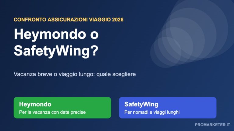 Heymondo o SafetyWing, confronto tra assicurazione per vacanze e assicurazione per viaggi lunghi