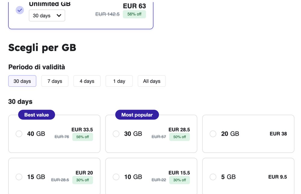 Jetpac eSIM prezzi Giappone Jetpac eSIM prezzi Giappone