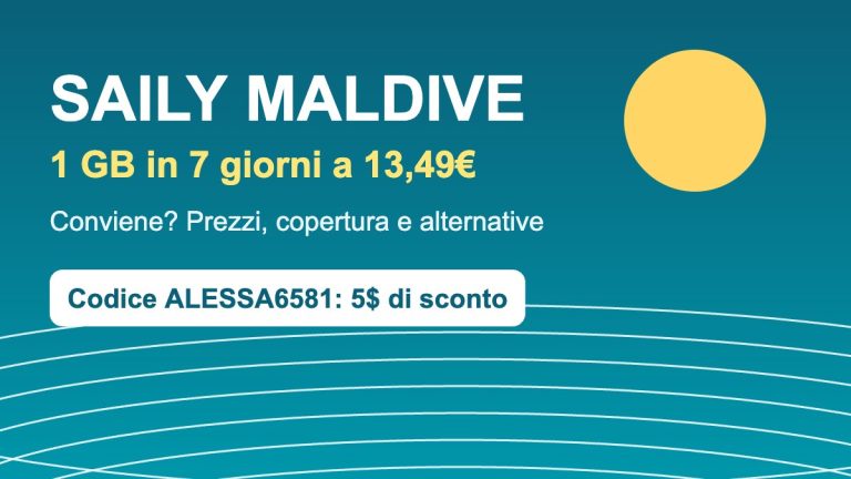 Saily Maldive: 1 GB in 7 giorni a 13,49€, conviene?