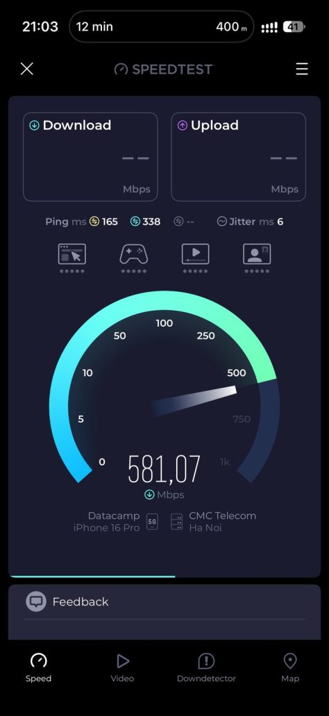 Speedtest della eSIM Saily a Chongqing: 581 Mbps in 5G su iPhone 16 Pro Speedtest della eSIM Saily a Chongqing: 581 Mbps in 5G su iPhone 16 Pro