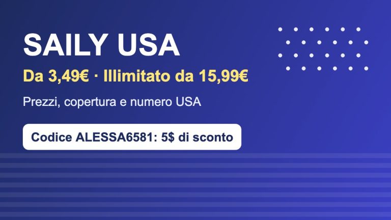 Saily USA: prezzi da 3,49€ e illimitato da 15,99€
